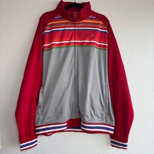 COOGI Track Jacket XXXL 3XL Striped Multi-Color 100% Cotton Rare 90s Hip Hop Big